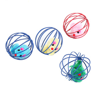 Il topo <span class=keywords><strong>in</strong></span> una gabbia giocattoli per gatti per animali domestici interattivi che giocano a casa dei topi giocattoli con palline per gatti giocattoli circolari per statten - Product Image 4