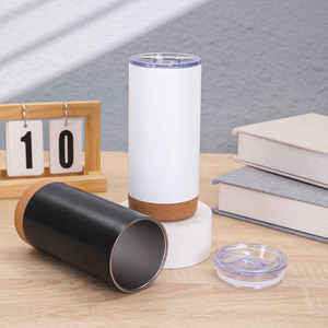 New 16oz Cork Bottom Straight Body Car Mug 304 Stainless Steel Double-walled Vacuum Insulated Leak-Proof Eco-Friendly Business - Product Image 6