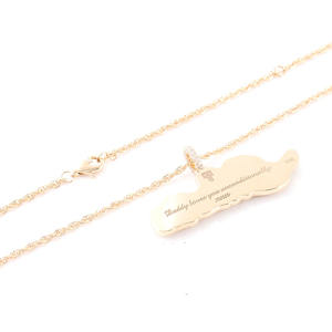 จี้ตัวอักษรโพรวองซ์แบบกำหนดเอง,สร้อยคอประดับเพชร18K สีเหลืองทองจี้ทรงฮิปฮอปหรูหราอุปกรณ์เสริมสำหรับปาร์ตี้ - Product Image 2