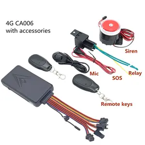 4G 2G Car Siren Alarm Lock Motorcycle Car Vehicle Remote Control 4G GPS Tracker With Stop Car Remotely