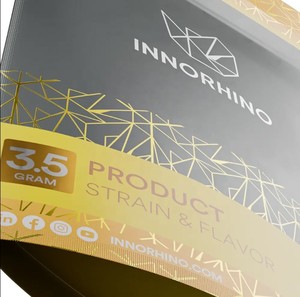 Custom Printed Mylar Stand Up <b>Pouch</b> Bag 3.5g 14g with Die Cut and Display Box for Retail Packaging - Product Image 3