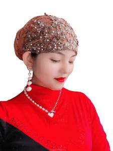 YASEEN Muslim Women's Lace <b>Hat</b>, Bath Cap, Headscarf, Head Cover, Breathable, Eco-friendly, Suitable <b>for</b> All Seasons - Product Image 4