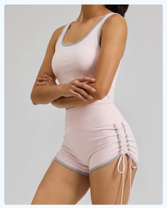 Ensemble de yoga pour femmes avec soutien-gorge de sport rembourré intégré, taille haute, extensible, séchage rapide, antistatique, en Spandex/Nylon pour la gym et le fitness - Product Image 6