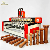 Router CNC de 8 cabezales con rotatorio para tallado de madera 3D y muebles