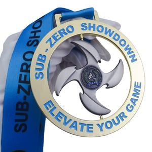 Fabricant de gros personnalisé Antique plaqué argent Apple Student Teaching Education UPRRP Spining Médaille de zinc pour souvenir - Product Image 5