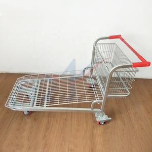 गोदाम रसद धातु ट्राली गोदाम हाथ गाड़ी मंच ट्रक सुपरमार्केट रसद ट्राली - Product Image 3