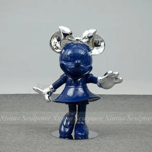Estatua Coleccionable de <span class=keywords><strong>Mickey</strong></span> y Minnie Mouse en Cromo, de Resina de Fibra de Vidrio, Tamaño Real, con Acabado de Pintura Electrolítica - Product Image 6