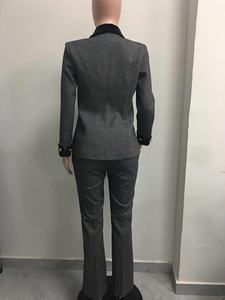 Nuova luce da donna di lusso di fascia alta abbigliamento da carriera Design senso colore collisioni pantaloni 2 pezzi Set Sehe Fashionbisou - Product Image 6