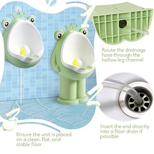 Urinoir d'apprentissage pour enfants, modèle 'Frog Pee Training', pour l'apprentissage de la propreté des bébés, WC mural pour garçons - Product Image 6