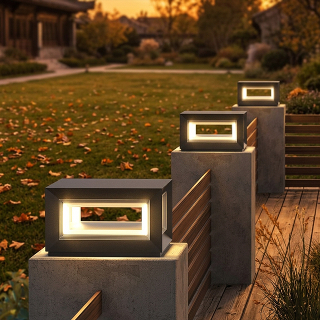 Outdoor Garden Light IP65 Waterproof Villa Pillar Light Column Lawn Lamp Stainless Steel LED Landscape Garden Light