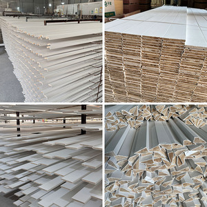 Apprêt blanc peint étanche <span class=keywords><strong>en</strong></span> <span class=keywords><strong>bois</strong></span> massif moderne décoration intérieure bande plinthe - Product Image 5