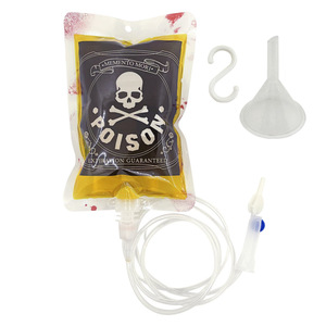 ตกแต่งฮาโลวีน 2023 เลือดแวมไพร์เครื่องดื่มกระเป๋าคอสเพลย์โปร่งใส PVC เลือดกระเป๋า - Product Image 3