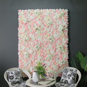 Romántico luz <span class=keywords><strong>Hermosa</strong></span> profundo rosado púrpura rojo seda flor pared Artificial boda telón de fondo para Navidad graduación Pascua - Product Image 6