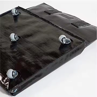 Sac de courses pliable à grande capacité en Oxford imperméable, tissé en PP, avec fermeture à glissière