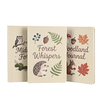 Carnet de notes personnalisé en PU pour étudiantes, broderie animaux de la forêt, esthétique Cottagecore, journal, cadeau, écriture scolaire