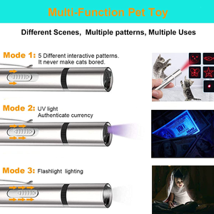 High Quality USB Rechargeable Red Light <b>Interactive</b> Laser Pen Eco-Friendly <b>Cat</b> Teaser Training <b>Toy</b> Style 304 Stainless Steel - Product Image 2