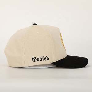 Casquette de sport pour homme avec logo brodé personnalisé, casquette de baseball en velours côtelé à double sangle réglable, casquette de papa pour l'extérieur, 5 panneaux - Product Image 4