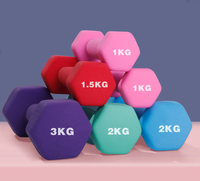 Ensemble d'haltères hexagonales en fonte légères et colorées - Poids de fitness antidérapants pour la maison et la salle de sport