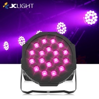 Mini projecteur PAR plat à 18 LED, télécommande DMX 512, activé par le son, RGB 3-en-1, IP33, éclairage de scène