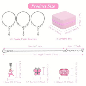 Wholesale Charm <b>Bracelets</b> DIY Child Accessories Unicorn Cute Gift Set Making Crafts Kit Best Gifts for Kids Girls Birthday - Product Image 6