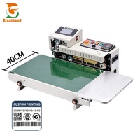 Machine de scellage jet d'encre électrique de bureau pour sacs en plastique et papier imprimé de 40 cm de large, pour emballage de café, aliments, snacks, thé - Vente en gros usine