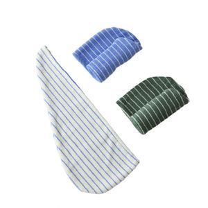 Serviette de séchage de cheveux en pur coton, absorbante, teinte en fil, style simple à fines rayures, nouveau modèle 2026, avec logo personnalisé - Product Image 4