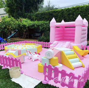 Équipement de <span class=keywords><strong>jeu</strong></span> pour enfants doux commercial aire de jeux souple en plastique blanc clôture de cour de <span class=keywords><strong>jeu</strong></span> extérieur doux parc pour enfants pour bébé - Product Image 6