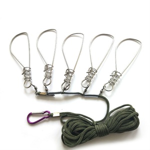 Verrou de corde à poisson en acier inoxydable, équipement de pêche, 5 m, 5 attaches, verrou de corde à poisson portable, accessoires de pêche, boîte de conservation pour poissons vivants - Product Image 3