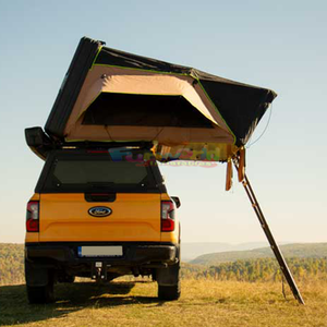 Dachzelt <b>Roof</b> Top Tent Hard Shell 4 Person Aluminum Car <b>Roof</b> Tent Camping Waterproof Solar Panel Rooftop Tent For Camping - Product Image 3