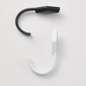 Wenzhou Platinum Link Wall Mount Coat Hook Single Hook Simple <b>Style</b> Easy Install Black White Plastic PP Hook For Door Or Wall - Product Image 2