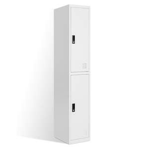 Modern Steel Two Compartment Locker Colorful Panel Metal Bedroom Furniture Metal <strong>Thin</strong> <strong>Wardrobe</strong> for Home Use - Product Image 1