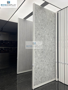 Nhà máy sản xuất hiện đại kéo-đẩy điều chỉnh tùy chỉnh khung đá cẩm thạch Granite Mosaic slab trượt gốm sứ hiển thị gạch đứng - Product Image 5