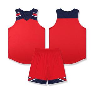 Grosir Jersey basket kustom reversibel, Jersey seragam basket polos latihan murah - Product Image 1