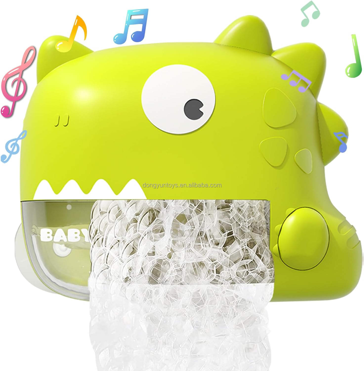 Machine à bulles automatique dinosaure vert