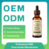 Extrait liquide de racine de Maca en gouttes OEM ODM, Gouttes d'extrait de Maca pour l'équilibre hormonal et l'énergie, Complément alimentaire, Gouttes de Maca sous marque privée