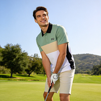 Polo de golf personnalisé pour homme, 89 % polyester, 11 % élasthanne, respirant, séchage rapide, protection UV, léger, vêtements de sport