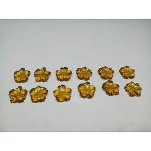 Piedras Preciosas Sueltas Talladas a Mano con Forma de Flor, M.Y.GEMS, Cuarzo Citrino Dorado Hidrotermal de Alta Calidad Creado en Laboratorio, 15X15 mm - Product Image 3