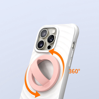 2025 poignée de téléphone en Silicone Flexible Portable avec conception de bague de doigt support magnétique amovible pour iPhone pour une utilisation de bureau