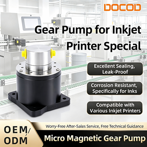 Bomba de engranajes micro de eje cerámico para circulación de tinta de impresora UV, bomba de accionamiento magnético de engranajes PEEK de alta presión de 3.2MPa - Product Image 1
