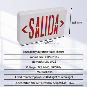 Tuoming <b>Rechargeable</b> Ip30 Safety Combo Plastic <b>Led</b> Emergency Exit <b>Light</b> Signs emergency exit sign - Product Image 2
