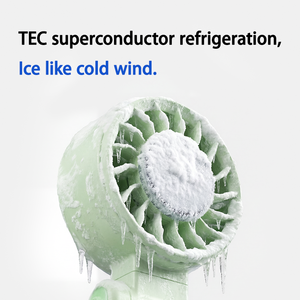 พัดลมมือถือแบบพกพา รุ่นใหม่ สำหรับฤดูร้อน พร้อมแผ่นระบายความร้อน ใช้แบตเตอรี่ ชาร์จได้ สีดำ ขาว เขียว ส้ม พัดลมมือถือขนาดเล็ก - Product Image 3