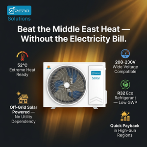 <b>ZERO</b> Solar Mini Split Air Conditioner 9000 12000 18000 24000 BTU R32 MPPT Wall Mounted AC for Project High Efficiency up <b>to</b> 19.5 - Product Image 1