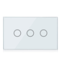 Interrupteur intelligent Wi-Fi tactile universel personnalisable à panneau en verre trempé, norme US/AU, à bouton unique, sans danger. Courant 10A 240V