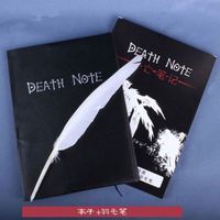 Carnet de notes Death Note 2025 à couverture rigide, thème anime, 77 feuilles, en cuir PU, reliure cousue, grand format, noir, pour l'école