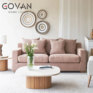 Canapé Chesterfield <span class=keywords><strong>scandinave</strong></span> carré rembourré à trois places de la <span class=keywords><strong>série</strong></span> Nordic, conçu pour les salons et les zones de réception - Product Image 6