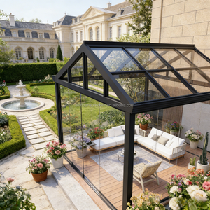 Gazebo Triangular Moderno para Patio, <span class=keywords><strong>3x3</strong></span>, 4x4, 5x5, 6x6, Estructura <span class=keywords><strong>de</strong></span> Aluminio, Gazebo para Jardín, Pabellón para Eventos, Pérgola - Product Image 1