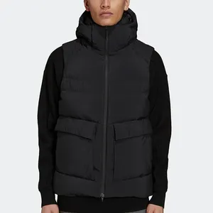 New Fashionable men Sleeveless jacket 100% polyester winter short sleeve boys hoodie custom vest jackets for mens