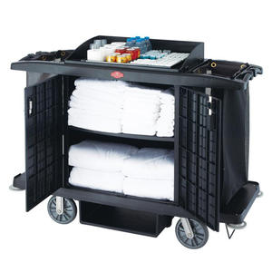 รถเข็นพลาสติกสำหรับทำความสะอาดพื้นรถเข็นผ้าลินินพื้นพิเศษสำหรับงานบริการห้องพักโรงแรม GNF SFC01 - Product Image 1