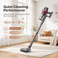 Aspirateur-balai sans fil pour la maison et l'hôtel, pour sols en bois dur, tapis, nettoyage des animaux domestiques, fonction sèche