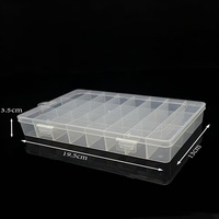 Boîte d'emballage en plastique PP transparente à 24 compartiments, écologique, avec séparateurs amovibles pour perles artisanales et petites quincailleries – Vente en gros